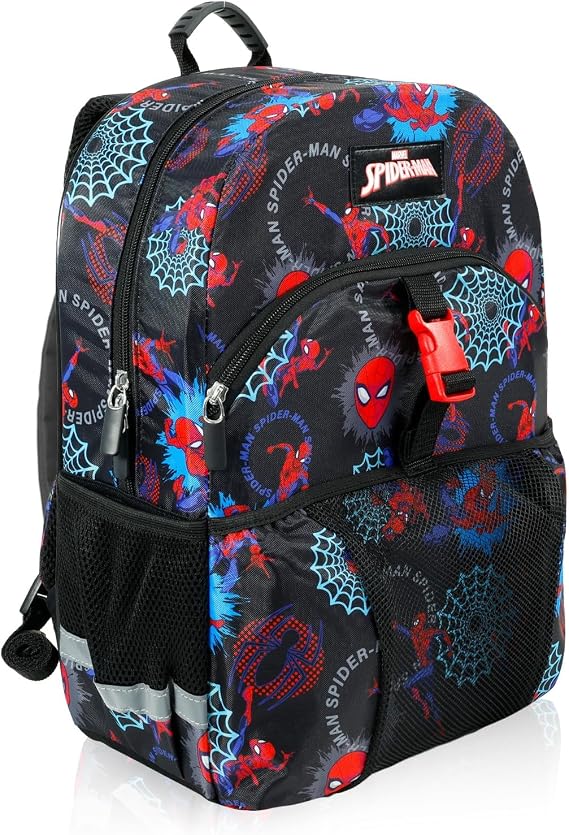 Marvel Spider Man Backpack with Lunchbox Set for Boys School Bundle + More