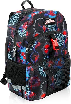 Marvel Spider Man Backpack with Lunchbox Set for Boys School Bundle + More