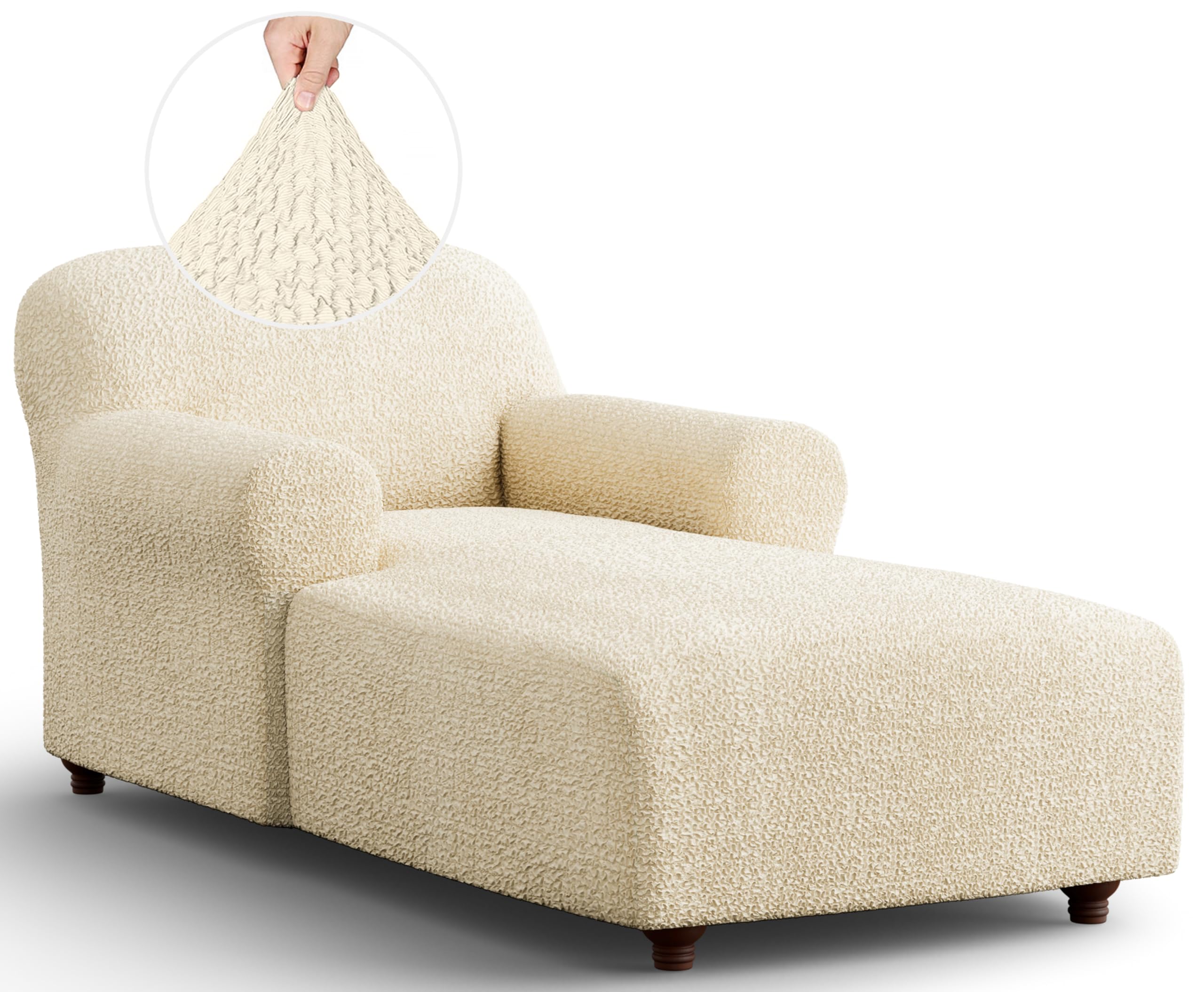 PAULATO BY GA.I.CO. Chaise Lounge Slipcovers - 1-Piece Furniture Protector - Form Fit, Machine Washable - CottonRich…: retailer-supplied image