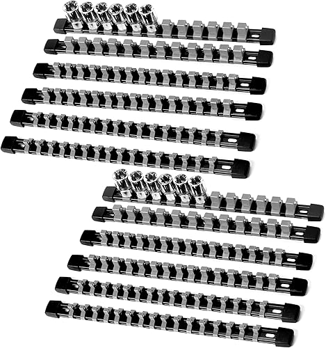 Organizador de Enchufes ABS - Juego de Soportes de Enchufes Gris, Juego de 12 Piezas de Soportes de Enchufes de Calidad Premium 14 Pulgadas x 64