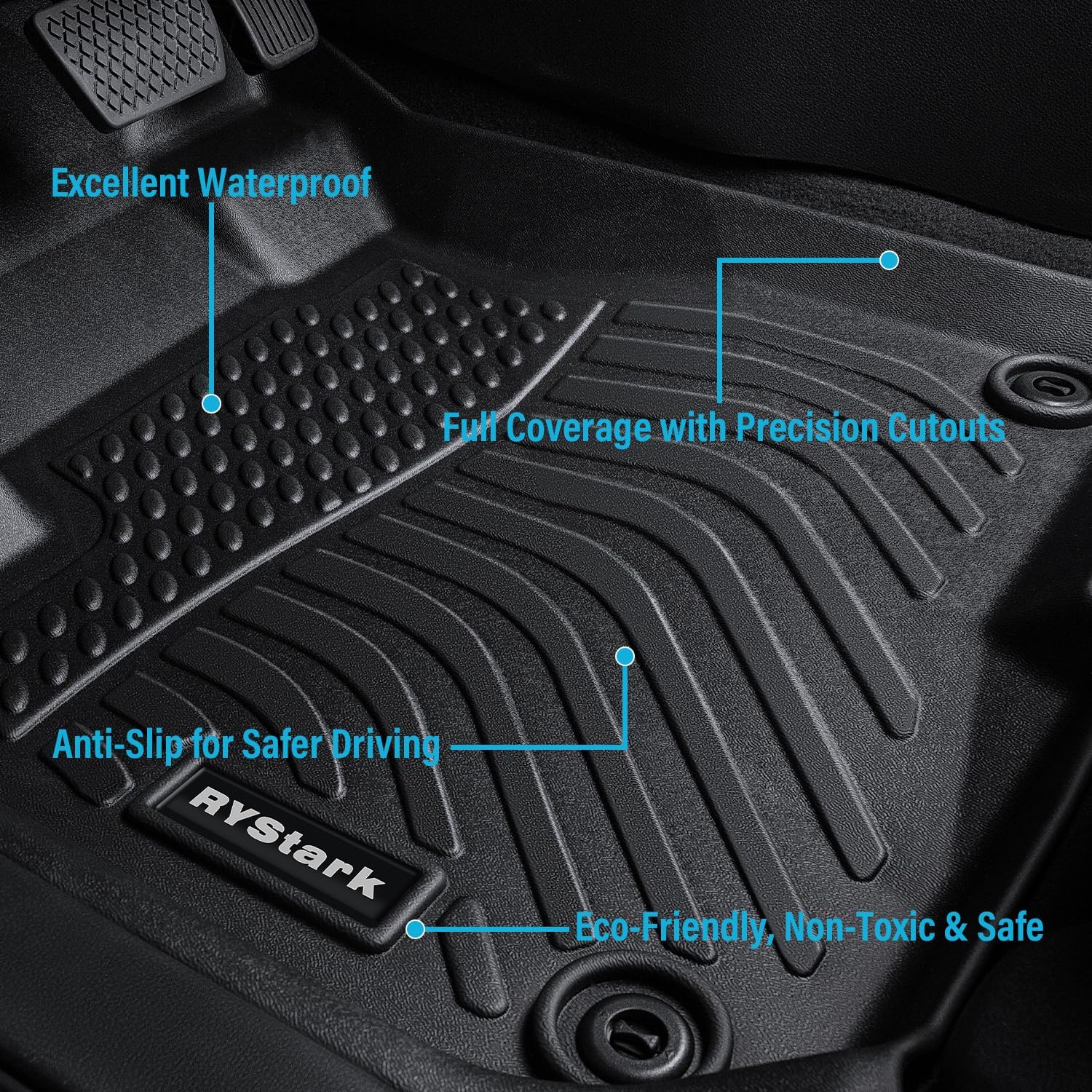 Compatible with Honda Odyssey 2005-2010 Floor Mats & Cargo Line with Backrest Mats,All Weather Protection TPE, Anti-Slip Floor Liner Compatible with Odyssey 05 06 2007 2008 2009 2010 Accessories