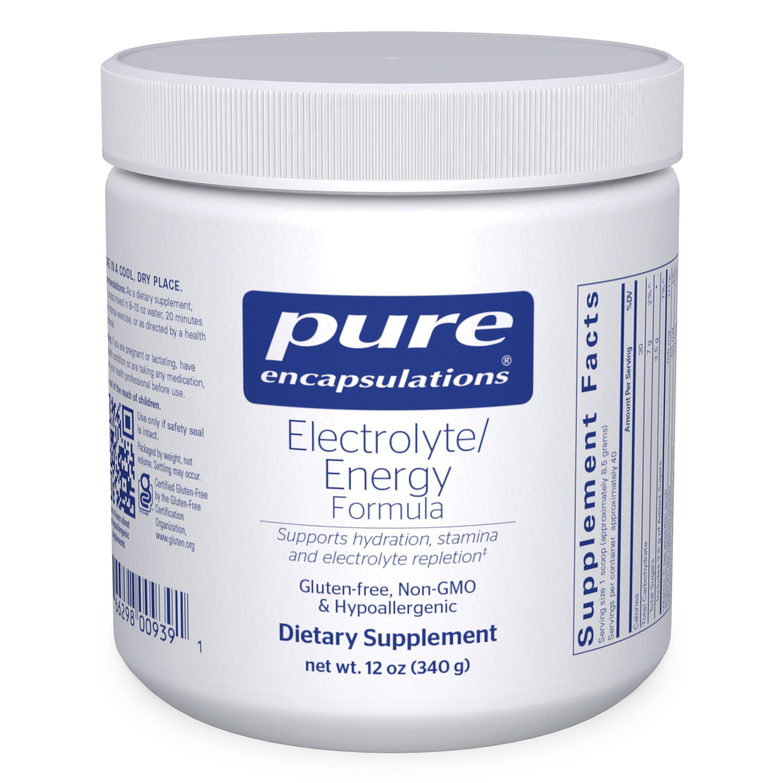 Pure Encapsulations Electrolyte/Energy Formula -- 340 grams