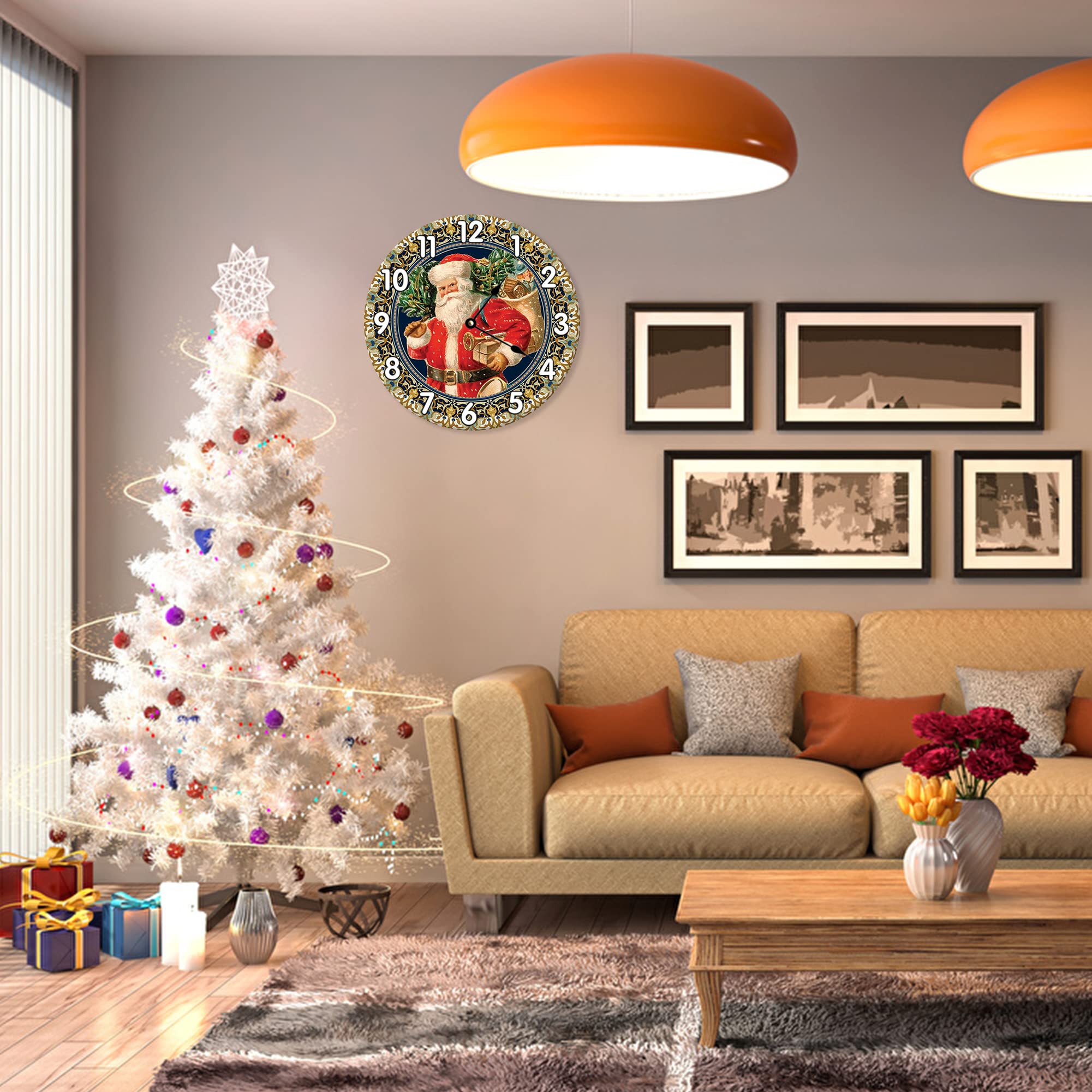 Sata Clock Snapklik.com : Godblessign Santa Clock Vintage Christmas 10 Inch Clocks ...