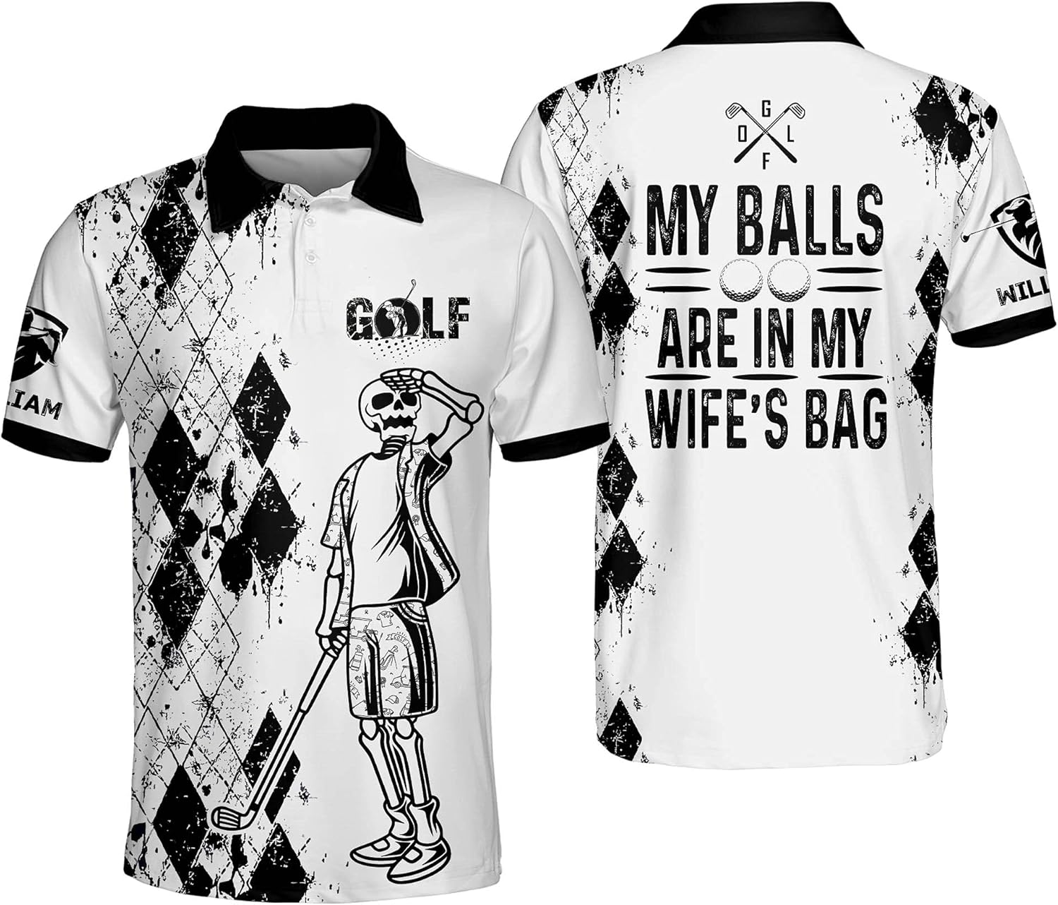 TEEMAN Camisetas polo de golf divertidas personalizadas para hombres camisetas de golf locas para hombres divertidas camisas de golf para hombres
