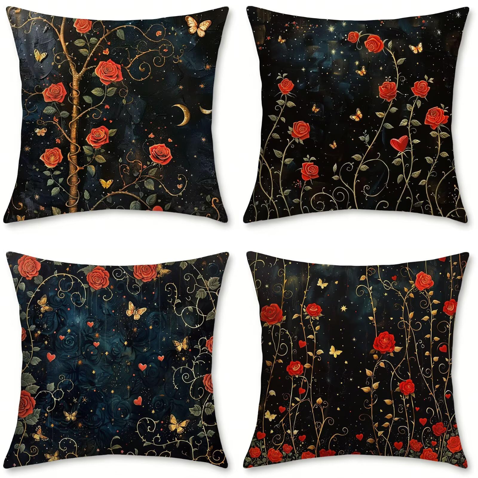 Fundas Cojines Impermeables 70x70 contra Humedad Exterior para Sofá de Jardín 4 Piezas