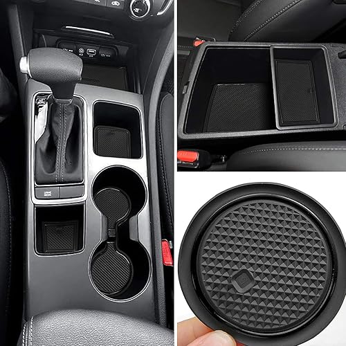 Miniatura 1 de Auovo Tapetes antipolvo para kia Optima K5 Accesorios 2019 2020 2018 2017 2016 A la medida Para compartimento de la puerta, portavasos, inserto para