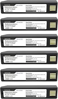 TAKOCI (6Pcs) Replacement Battery for Honeywell 3820 3820i 4820 4820i 5620 4620 Xenon 3820 Xenon 3820i Xenon 4820 Xenon 4820i Xenon 6320 Voyager 1202