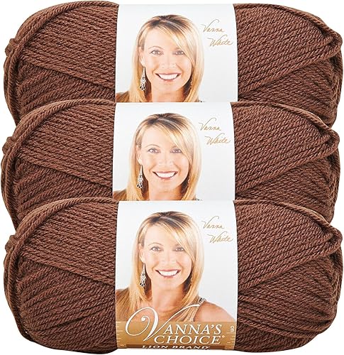 Vista 47 de Lion Brand Yarn - Ovillo de lana Vanna's Choice, color cebada, 1 madeja