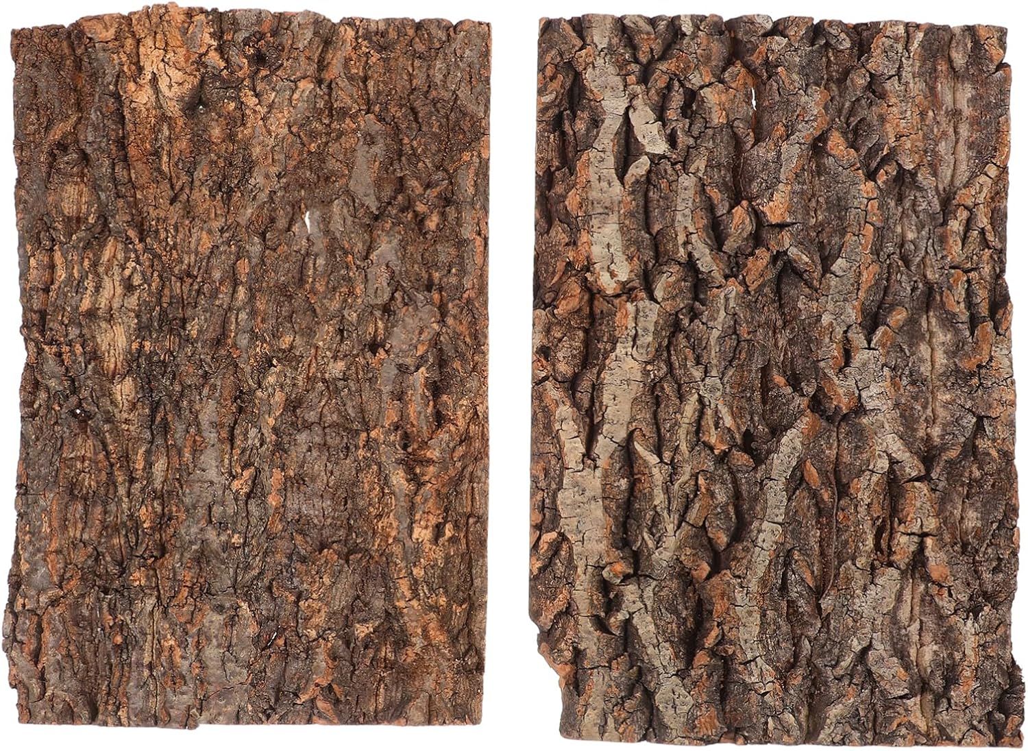 DOITOOL 6PCS Cork Terrarium Background 11.8x7.9in Reptile Bark Cork Wood Bark Terrarium Decor Reptile Climbing Mat Habitat Decor for Beared Dragon Lizard Geckos Spider Turtle