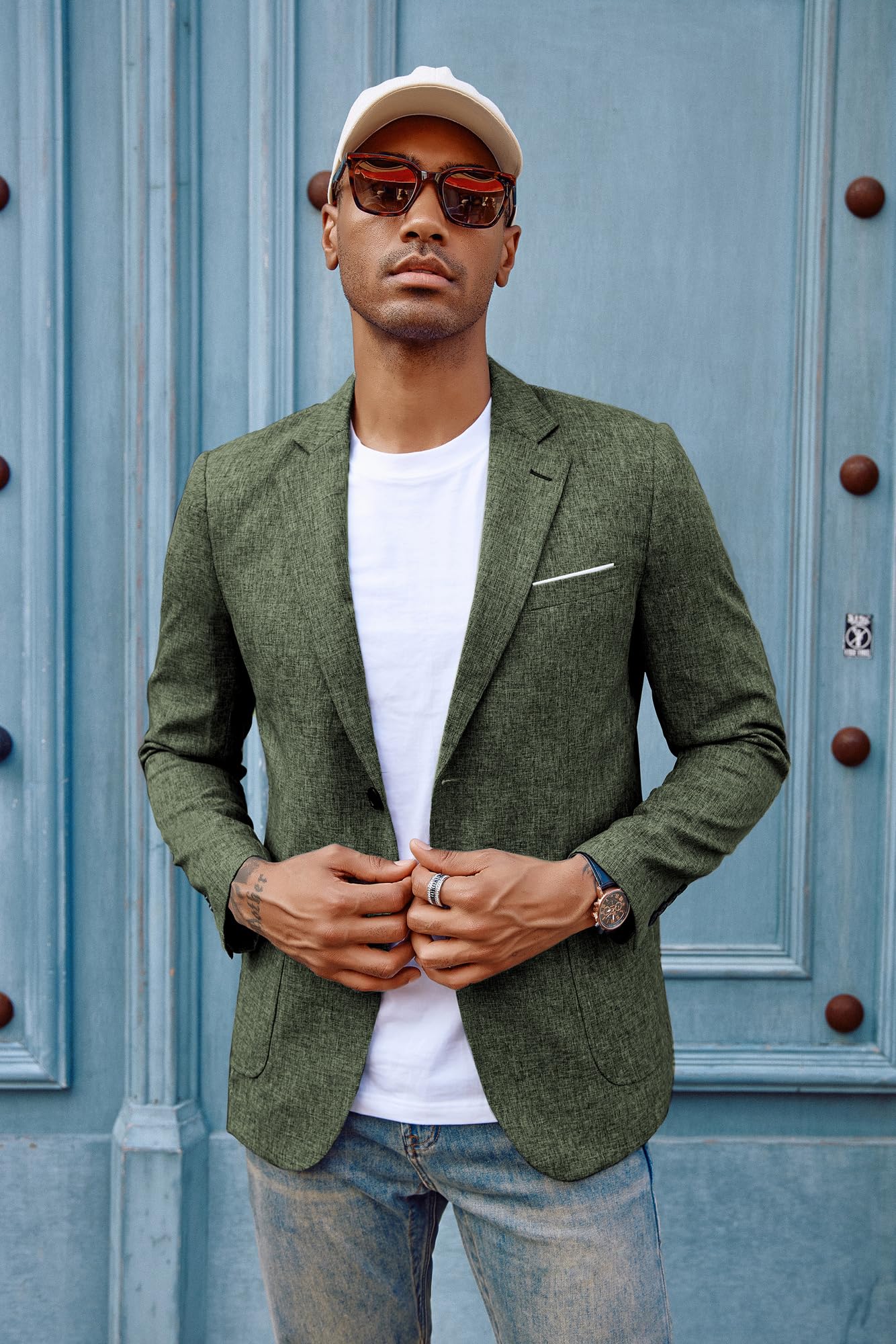 PJ PAUL JONES Sakko Herren Sportlich 2 Knöpfe Regular Fit Anzugjacke Blazer | Leichte | Business | Elegante | Gekerbtem Revers