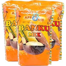 Afroase Banku Mix Ghanaian Flour Mix of Corn and Cassava - 1 x 1 kg - Original Ghana Recipe 1 kg
