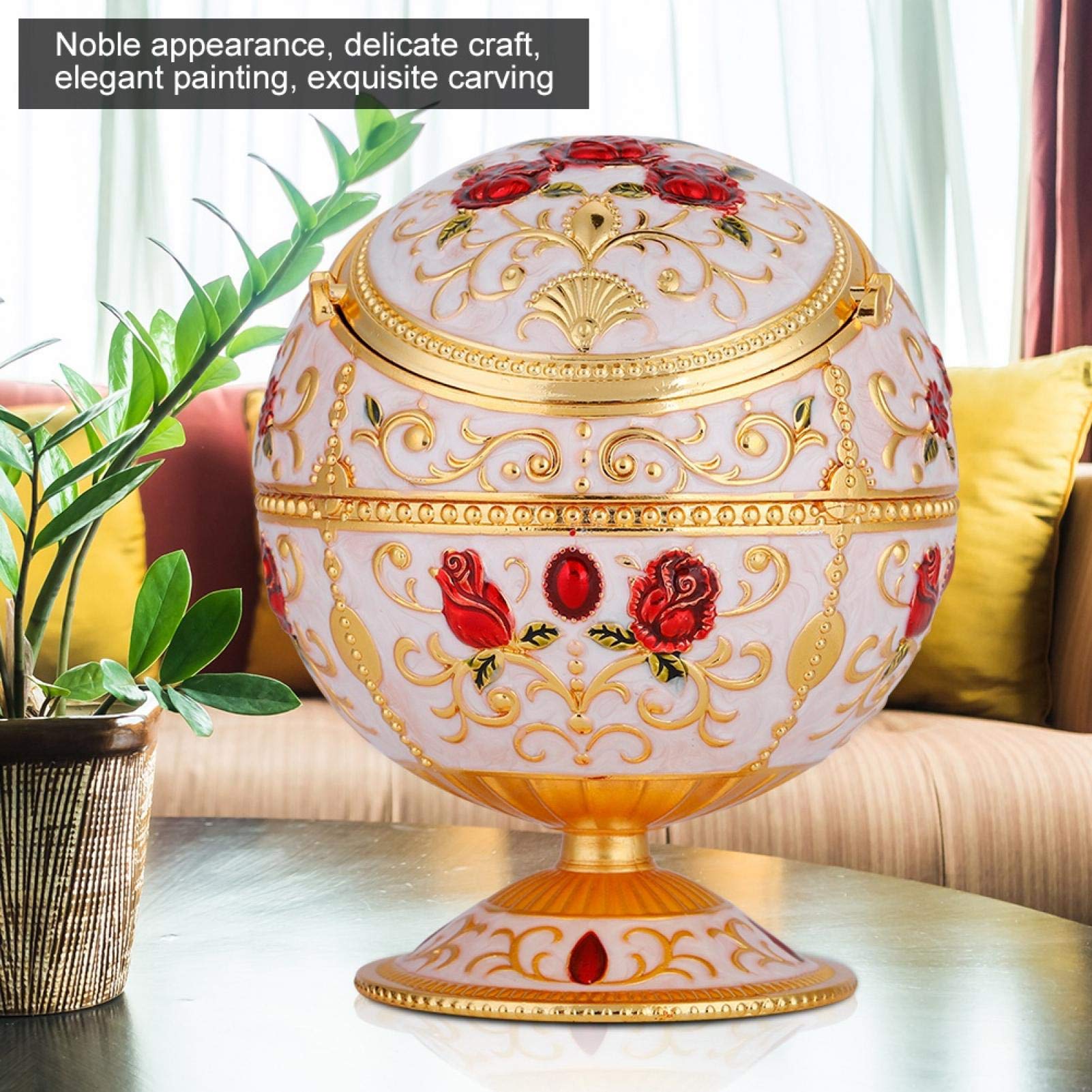 ⑧【毎日値下げ！】金属製円形灰皿 抽象デザイン