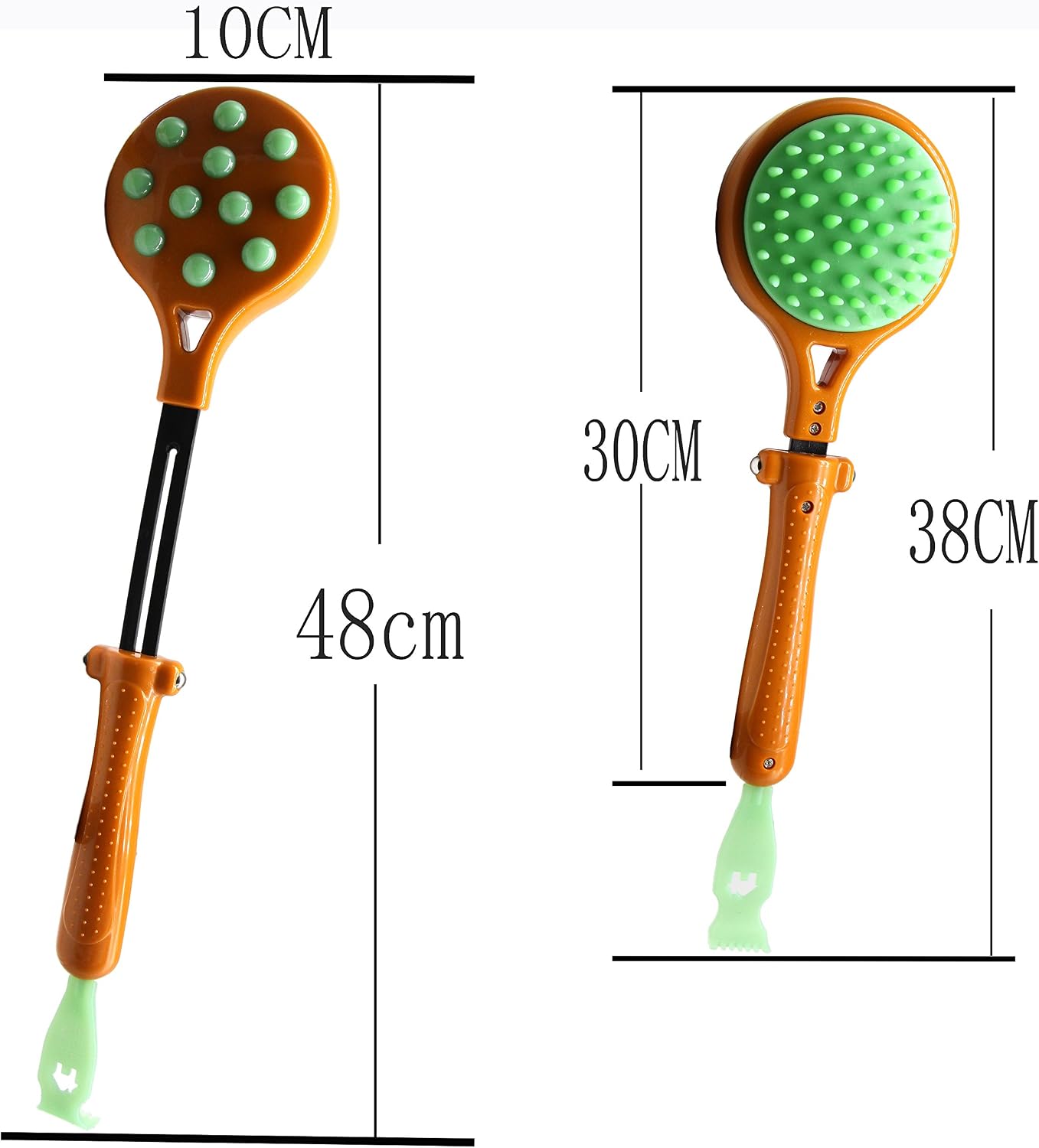 Massage Hammer,Multifunctional Stretchable Health-Preserving Back Scratcher and Body Relaxation Massager,for Household, Office Workers Blood Circulation Tool(Orange)