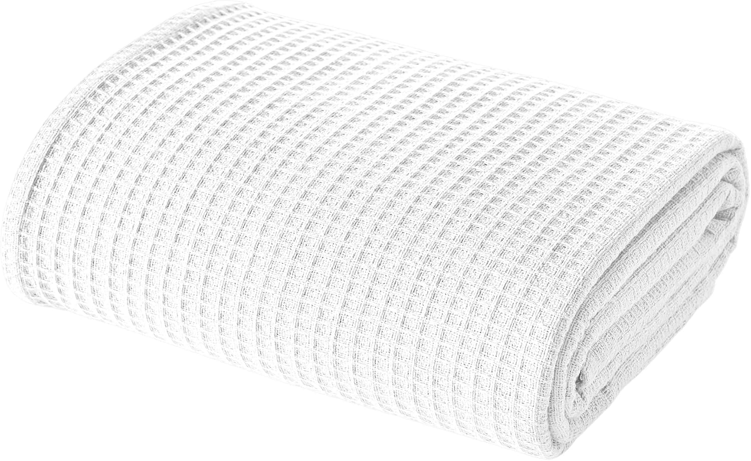 Modern Threads 100% Cotton Waffle Thermal Blanket, White, King/California King