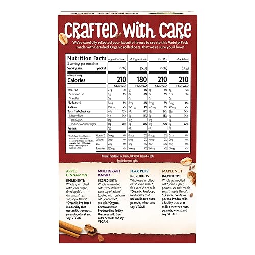 Miniatura 3 de Nature's Path Paquete variado de avena instantánea orgánica, 8 paquetes, sin OMG, sin OMG, granos integrales, proteína a base de plantas, alto