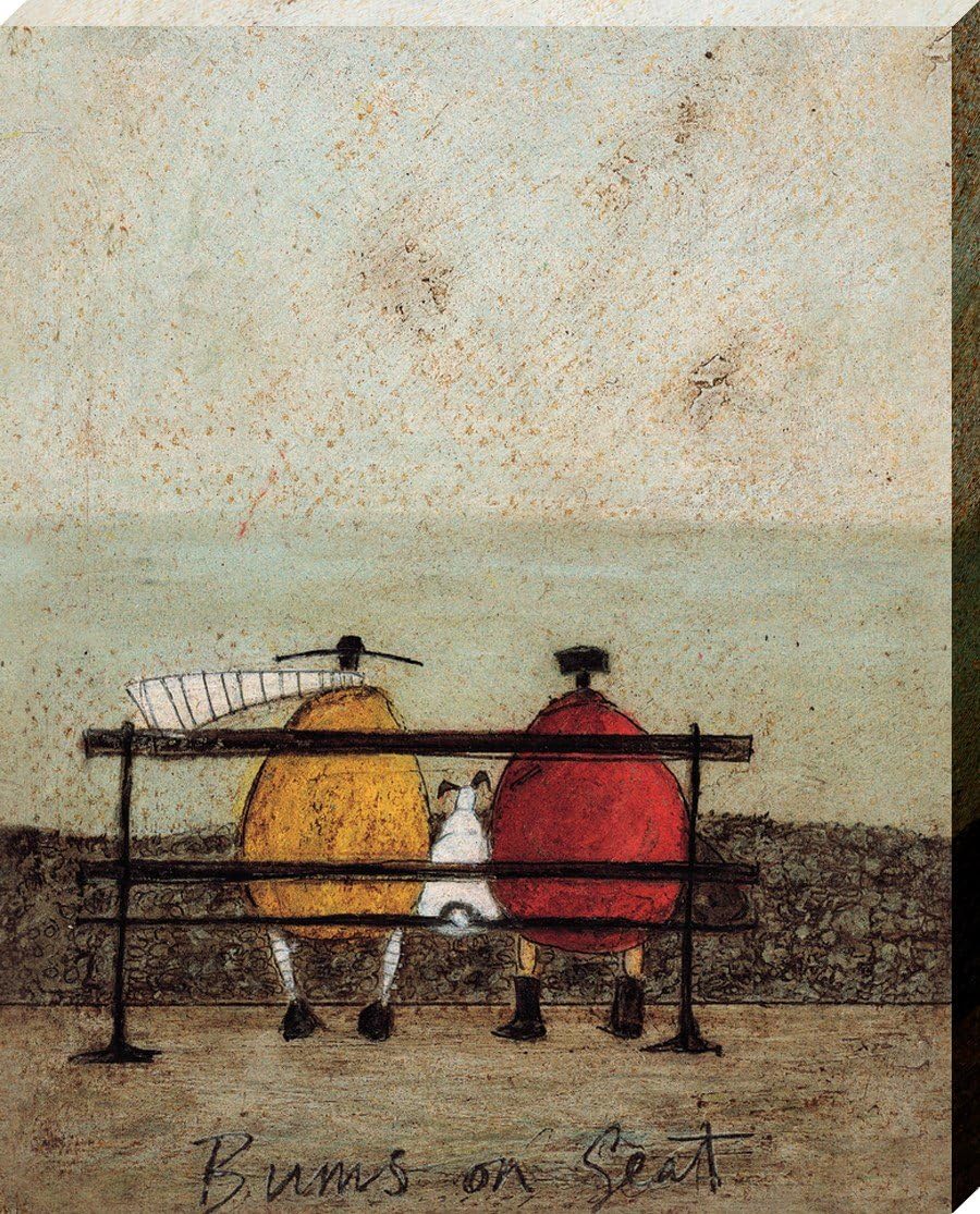 Sam Toft WDC43034 Bums On Seat Canvas Print, Cotton, Multi-Colour, 3.20 x 40.00 x 50.00 cm