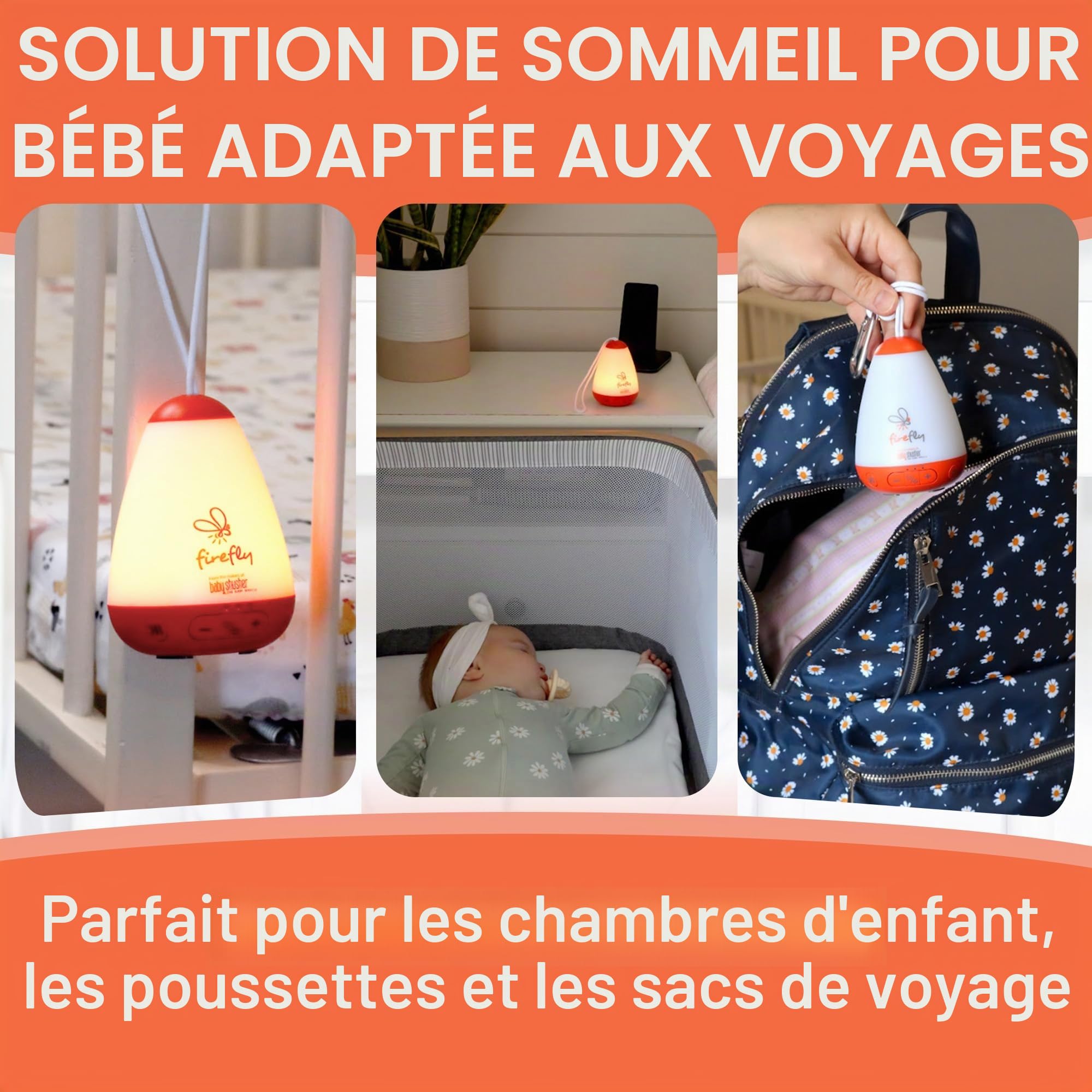 Baby Shusher Firefly – 1 tétine pour bébé qui pleure, avec veilleuse
