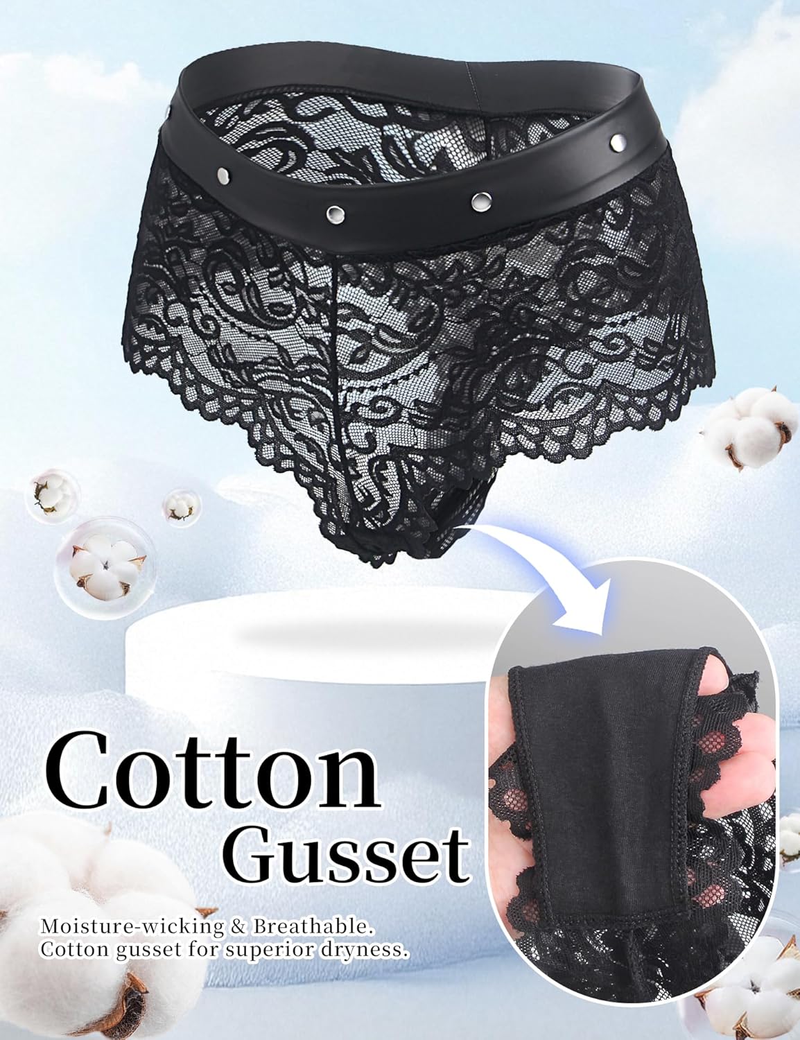 ohyeahlady Women's Underwear Sexy Cheeky Punk Panties Lace Shorts Breathable Boyshorts Briefs S-2XL - Image 5