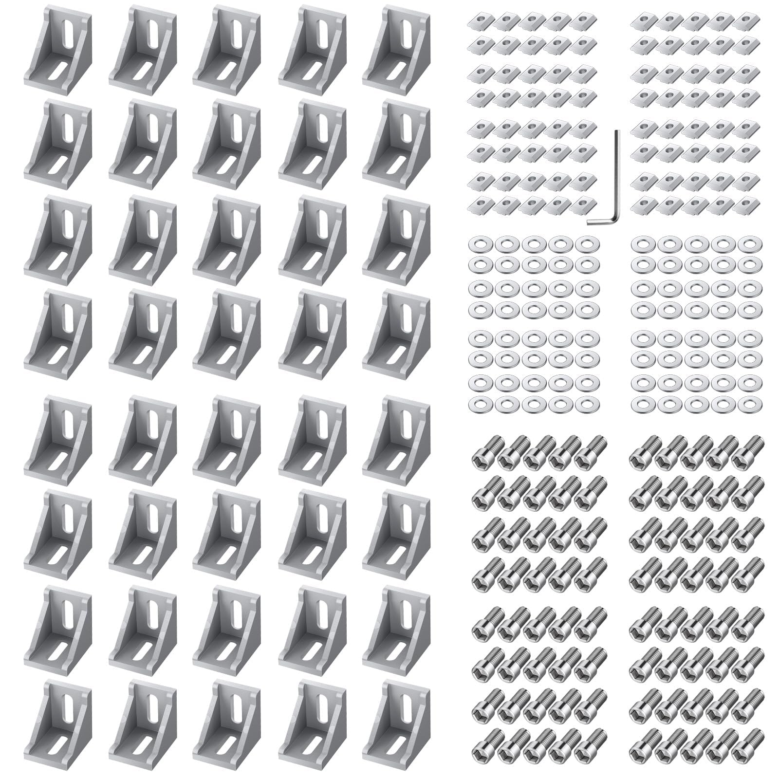 Angoli Di Fissaggio Alluminio 40x80cm - Confezione Da 6 Per Profili - Foto 13