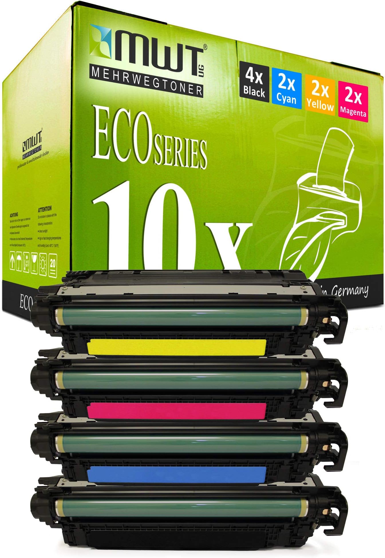 10x Kraft Office Supplies Remanufactured toner cartridge for HP LaserJet Enterprise 700 Color M 775 f z dn MFP replaces CE340A-43A 651A