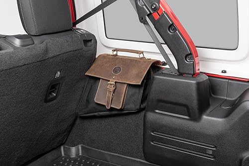 Overland Outfitters Bolsa de sillín Sherpa, par de 2  Compatible con Jeep Wrangler JL 2018-2022  Cuero y lona de alta calidad  Se adapta a disponible en Yaxa Colombia