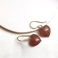 Vista 36 de Gempires Natural Heart Crystals Earring, Heart Gemstone, Energy Healing Crystals, Birthday, Gift for Her, Gemstone Jewelry Yaxaite