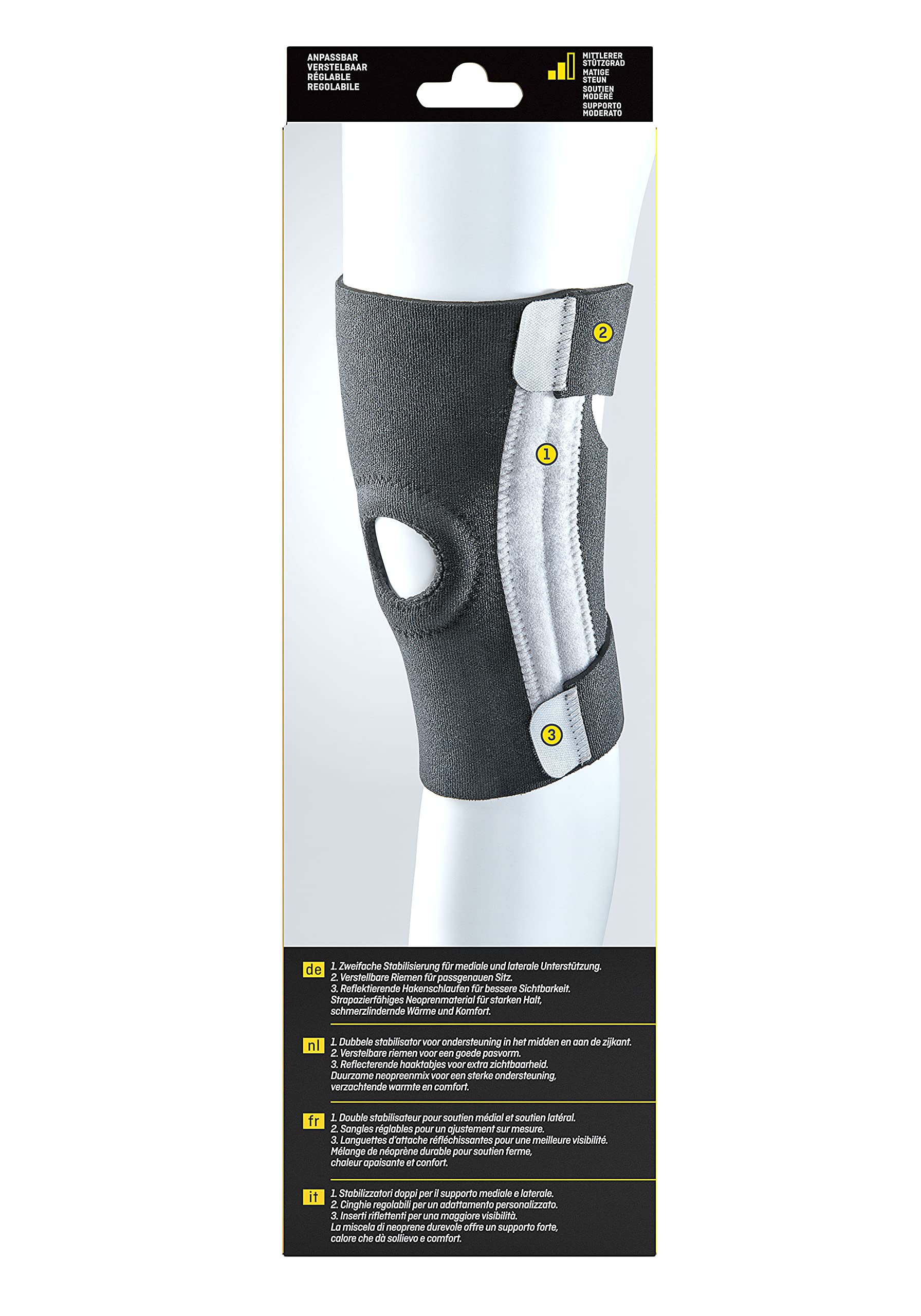 FUTURO Stabilisierende Knie-Bandage - Stabilisiert verletzte oder instabile Knie bei Aktivitäten - verstellbar