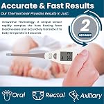 Thermomètre numérique BIOS Medical - Rappel de mémoire, arrêt automatique - Pour oral, rectal, sous le bras