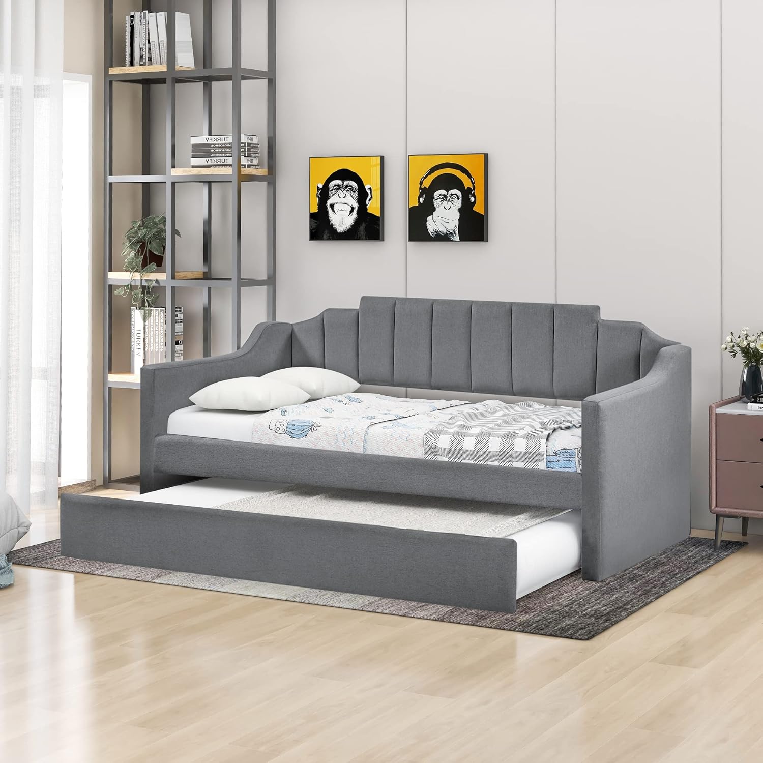 MERITLINE Twin Upholstered Daybed, Fabric Upholstered