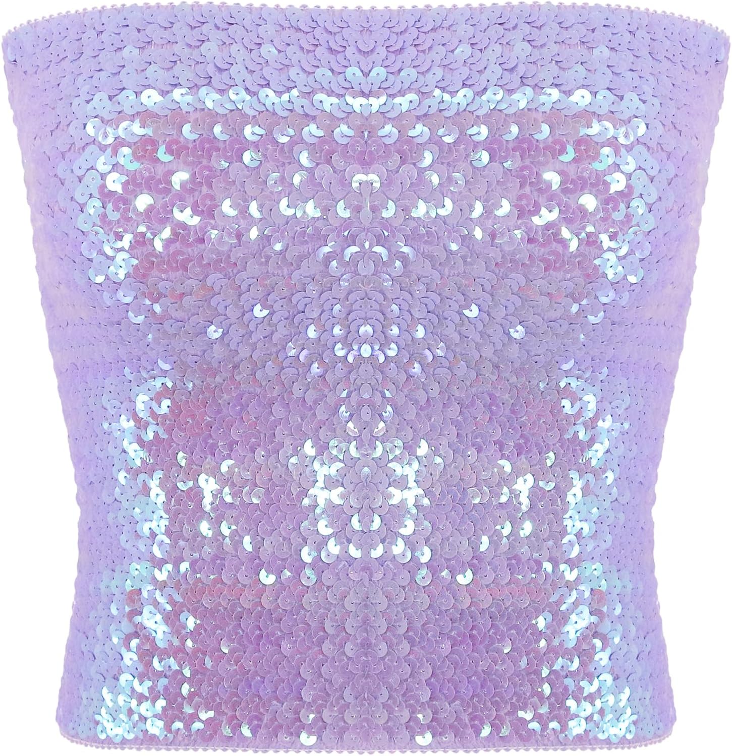 Naimo Women's Sparkly Bling Sequin Tube Top Sexy Stretchy Crop Top Party Costume Clubwear Camisoles