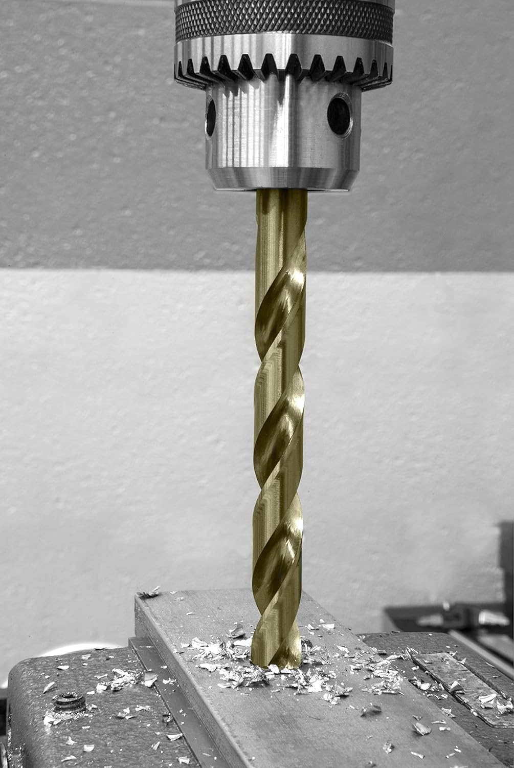 Chicago Latrobe - 69887 1V713 550 Series Cobalt Steel Jobber Length Drill Bit Set With Metal Case, Gold Oxide Finish, 135 Degree Split Point, Inch, 21-piece, 1/16" - 3/8" in 1/64" increments