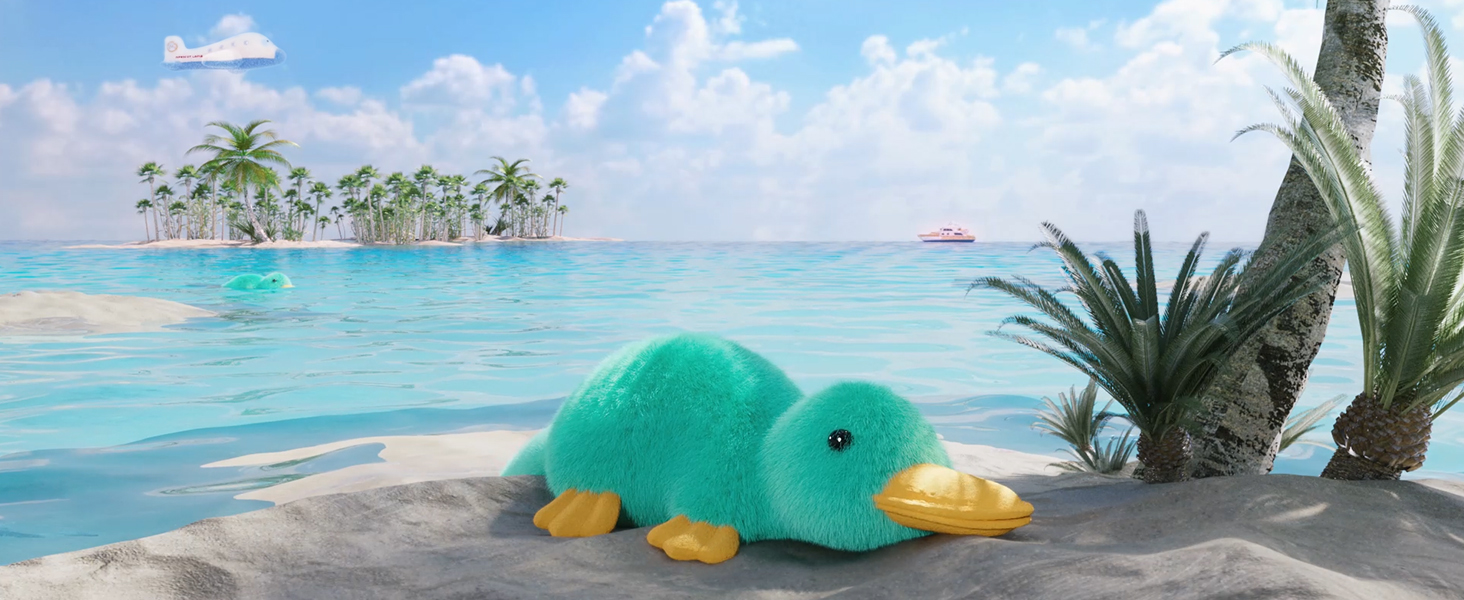 Apricot Lamb Happy Platypus Soft Cute Plushies Toy for Kids