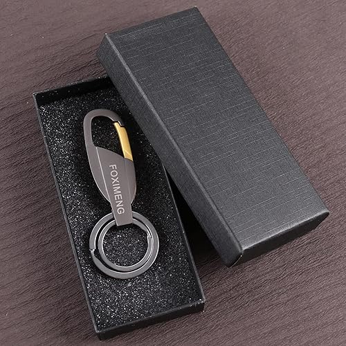 Miniatura 7 de Llavero para hombre, elegante llavero para hombres y mujeres, 2 piezas (pistola negra y plateada)