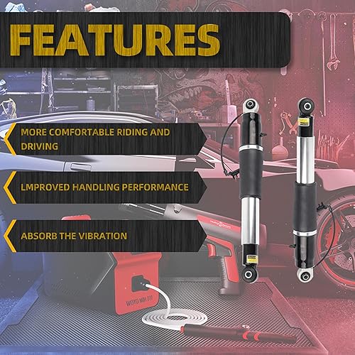 Vista 10 de Dasbecan 2 amortiguadores delanteros con resorte magnético compatible con Cadillac Escalade Chevy Suburban Tahoe GMC Yukon XL Sierra 1500 Reemplazo