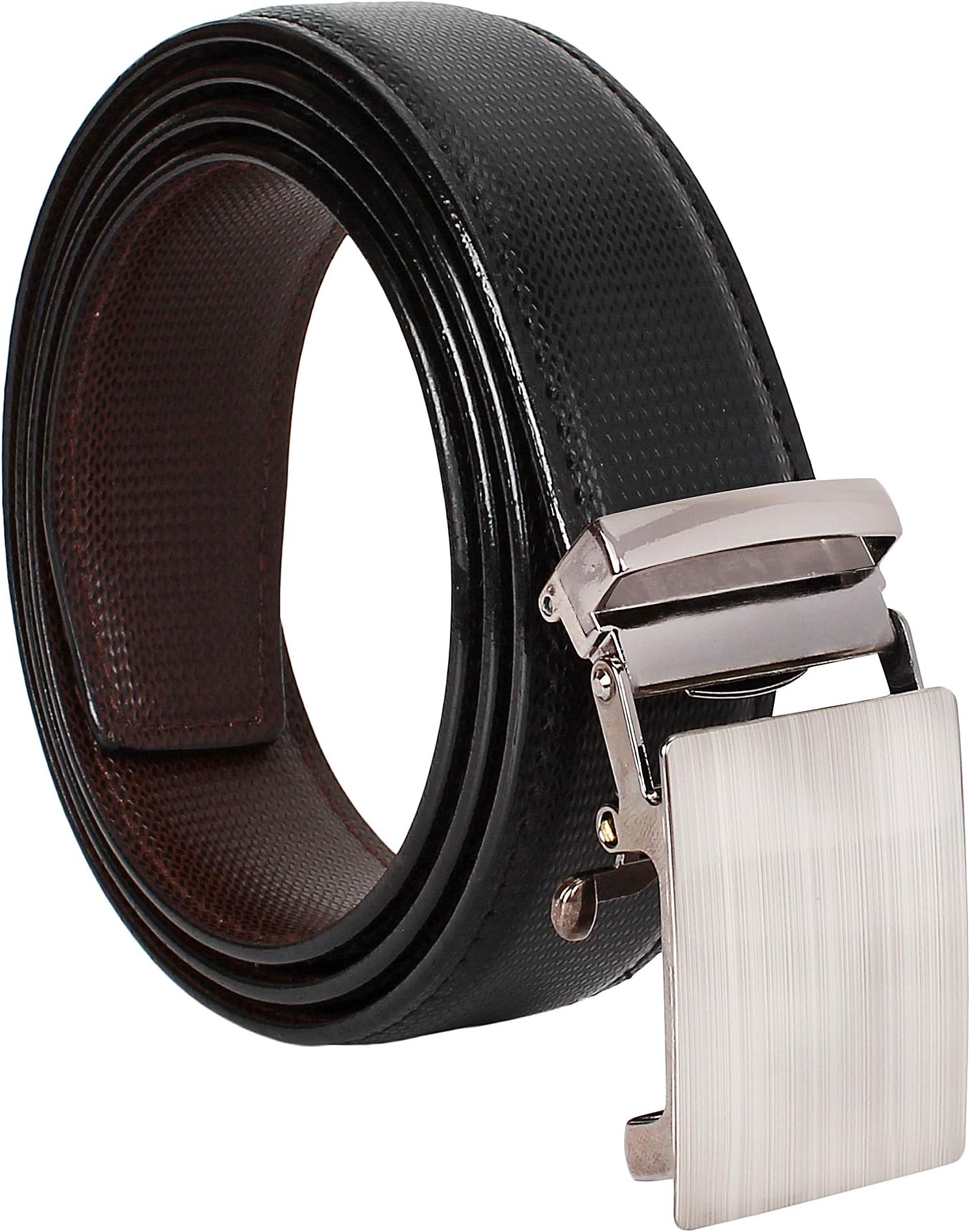 AmicraftBoy's Casual & Formal PU Leather Reversible Belt Black/Brown (Size 28-44 Cut to fit men's Belt)