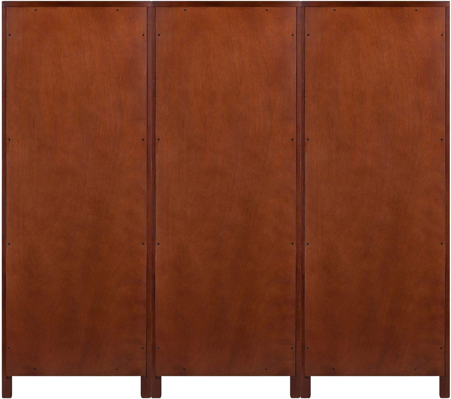 Contemporary Home Living 47.25” Walnut Finish Solid Composite Wood Cupboard 3-Piece Set