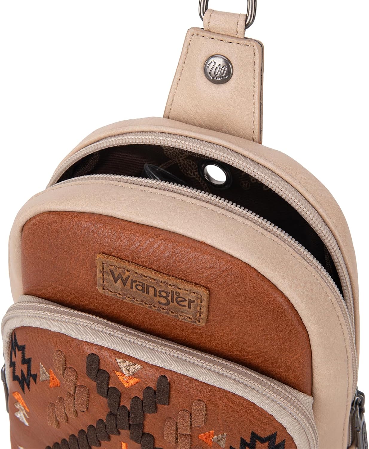 Wrangler Aztec Crossbody Sling Bag for Women Fanny Pack Shoulder Chest Bag Purse - Image 3