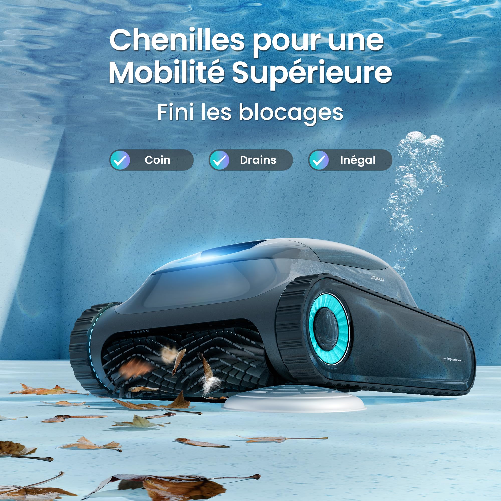 (2026 Upgrade) Aiper Scuba S1 Poolroboter, Individueller Wochenreinigungsplan, 270 Min. Laufzeit, Wasserlinienreinigung, App & OTA, Smarte Navigation mit 11 Hochpräzisen Sensoren Für Eingelassene Pool