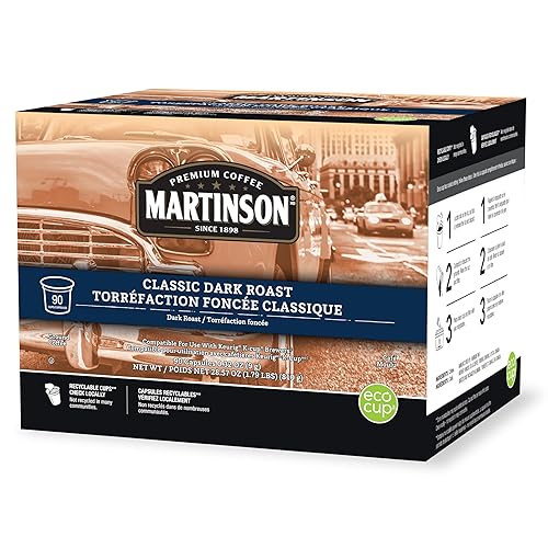 Miniatura 6 de Martinson Classic Dark Roast Coffee - Cápsulas compatibles con cafetera Keurig K-Cup, 90 unidades (paquete de 1)