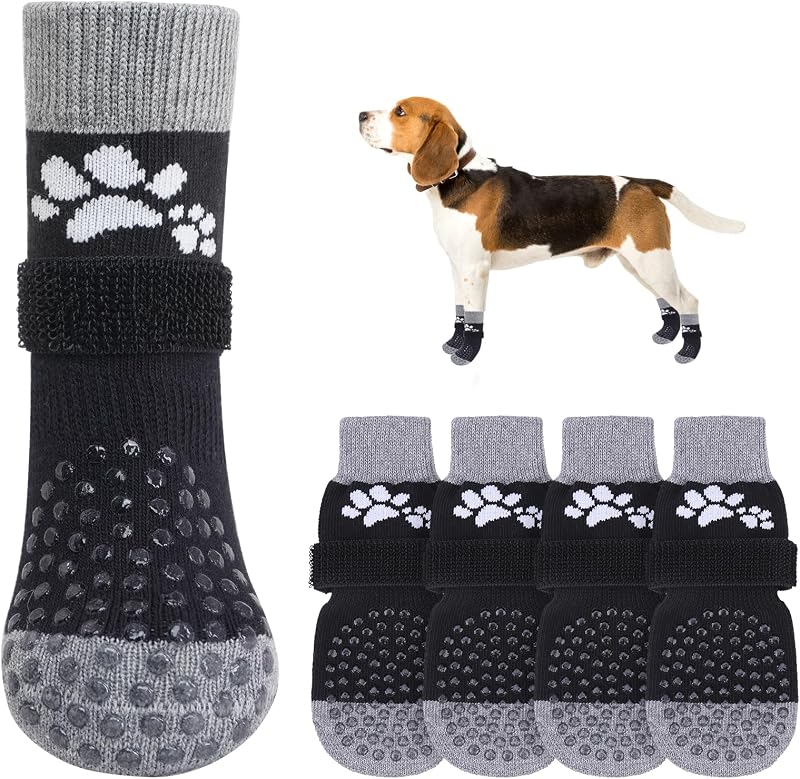 Botas para Cães com Grip Antiderrapante SCENEREAL para Pisos e Pavimentos, Pacote com 6