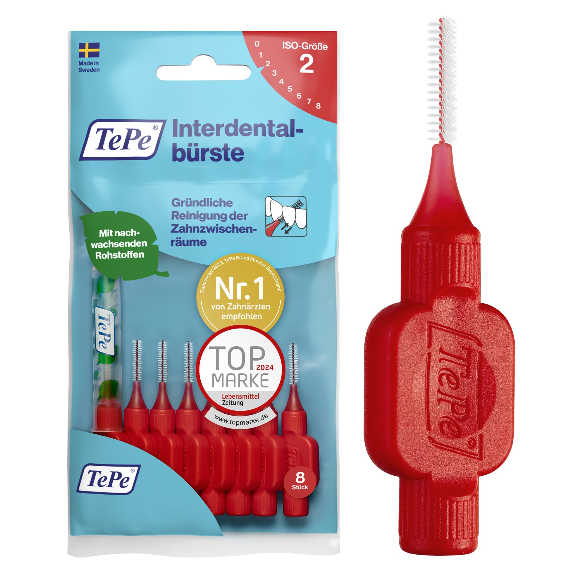 TEPE Interdental Brushes- Red, 0.5 mm 8's