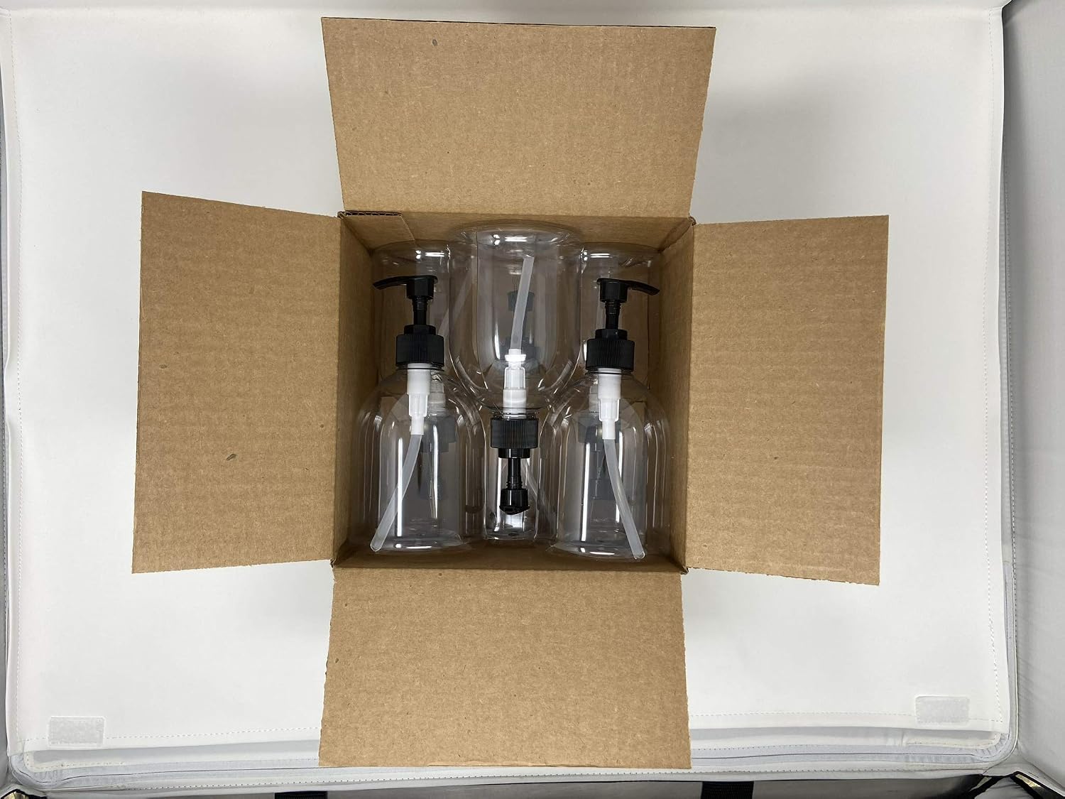 (U.S. Made) Earth's Essentials (6 Pack) Designer Hand Soap and Sanitizer Dispensers, Empty Plastic Pump Bottles, Perfect for Shampoo, Lotion, and More, BPA-Free PET Plastic.