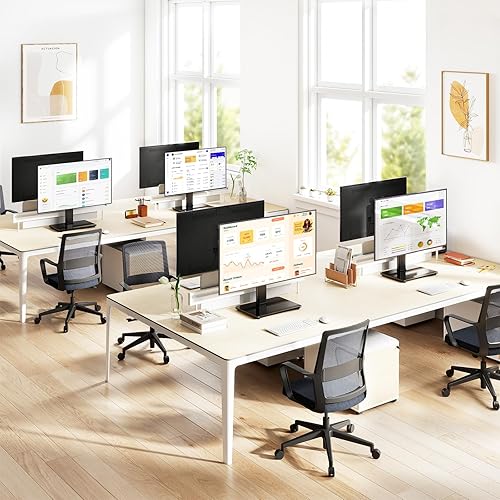 Miniatura 6 de Soporte VESA para monitor individual para pantallas de 13 a 32 pulgadas, elevador de monitor independiente con rotación de inclinación giratoria