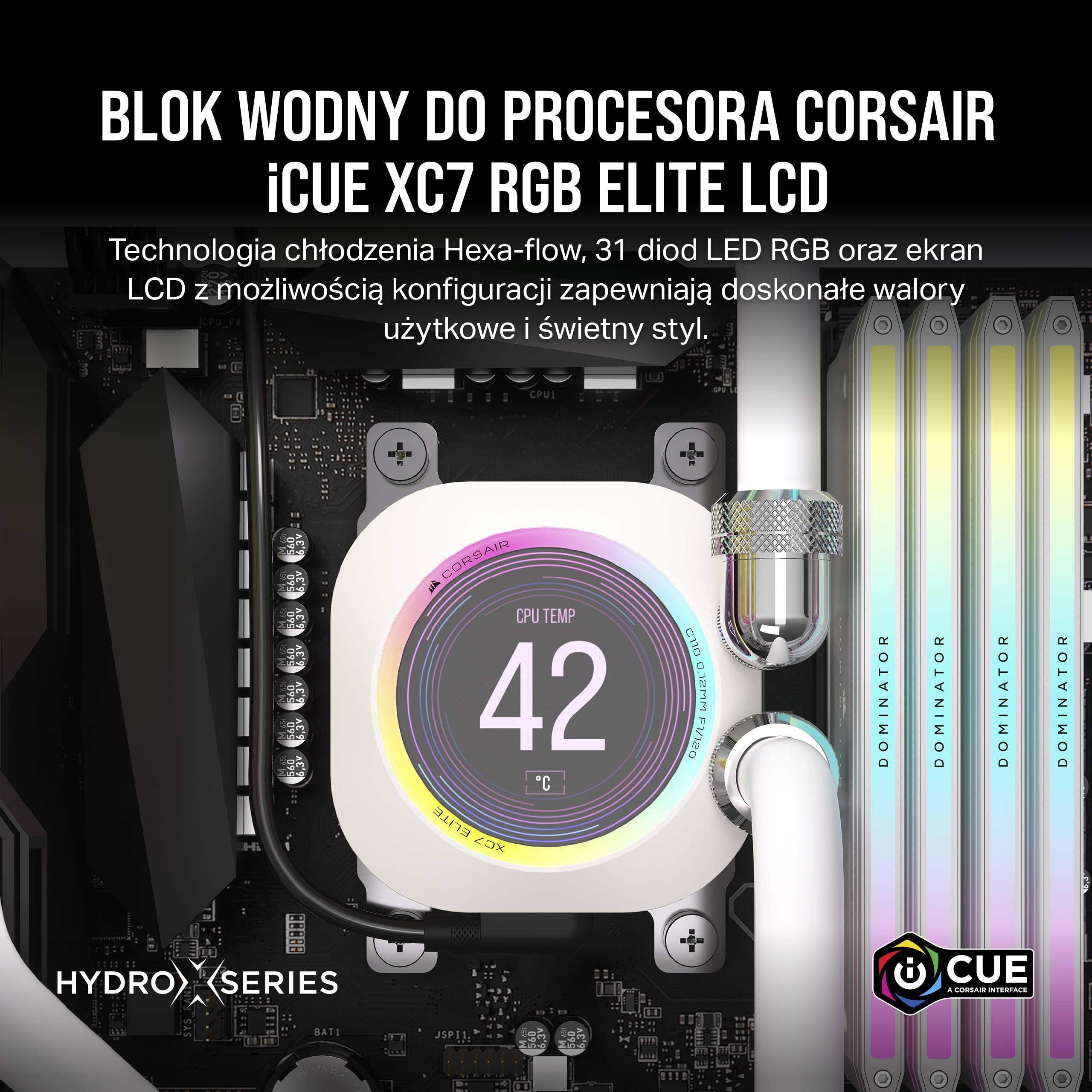 【新品未開封】Corsair XC7 RGB ELITE LCD Blok wodny do procesora iCUE XC7 RGB ELITE LCD | CORSAIR