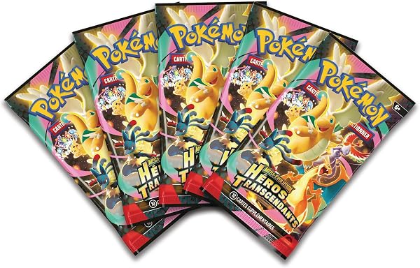 Pokémon : Collection avec pin’s Deluxe Premiers Partenaires Méga-Évolution – Héros Transcendants (3 Cartes Promo Brillantes, 1 pin’s Deluxe et 5 boosters) - 5