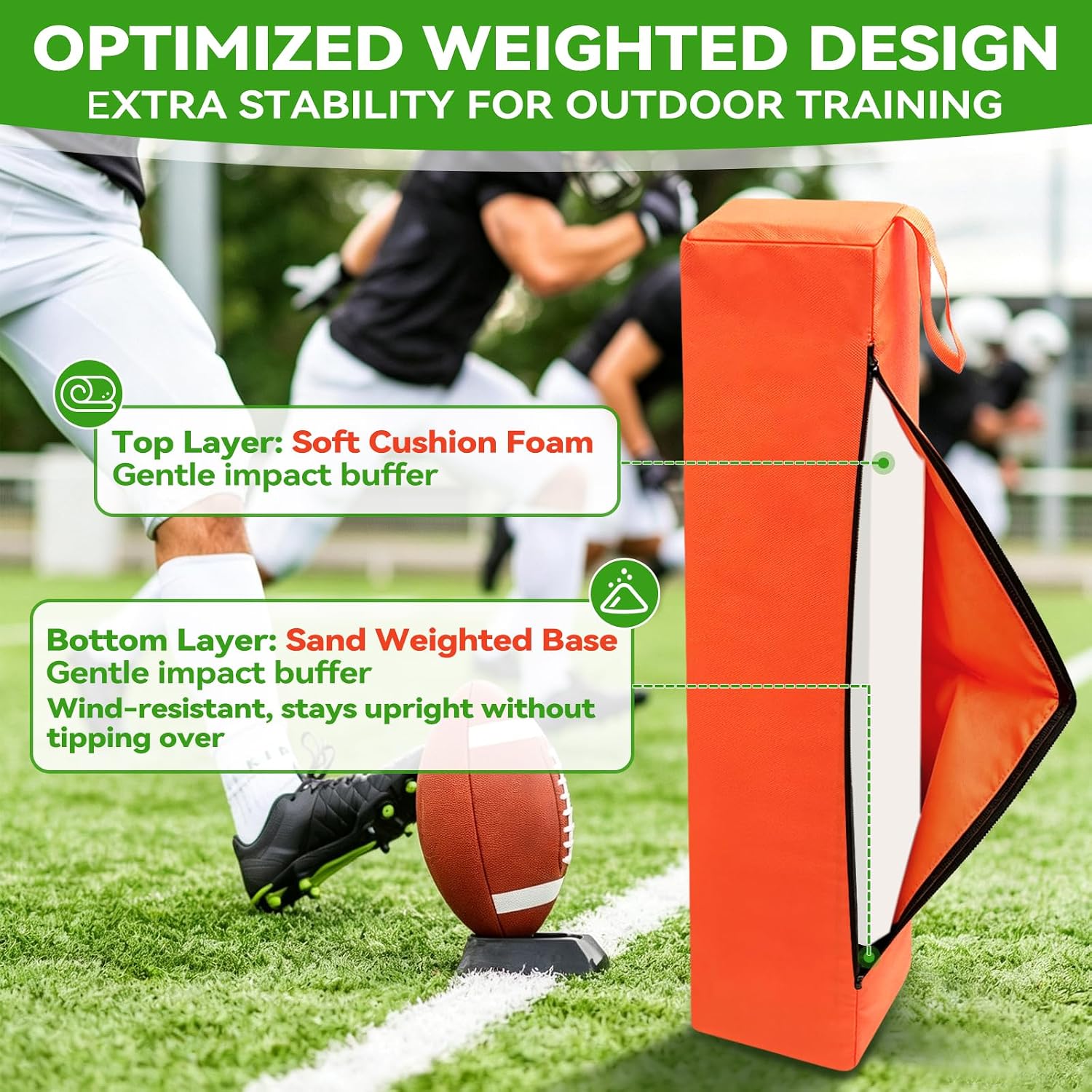 Orange Soft Field Marker Pads for Football Training Game