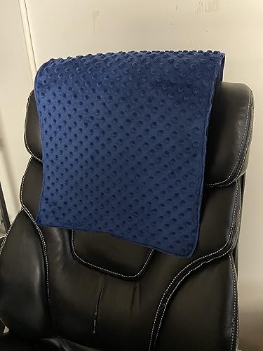 Soft Minky - Reposacabezas con hoyuelos y reposabrazos reclinables, protector de muebles para asiento de amor (14 x 30 pulgadas, azul marino)