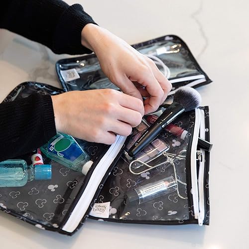 Miniatura 4 de Bumkins Bolsa de viaje artículos de aseo personal de Mickey Mouse bebé bolsa aprobada por la TSA bolsa con cremallera cumple con el tamaño de un