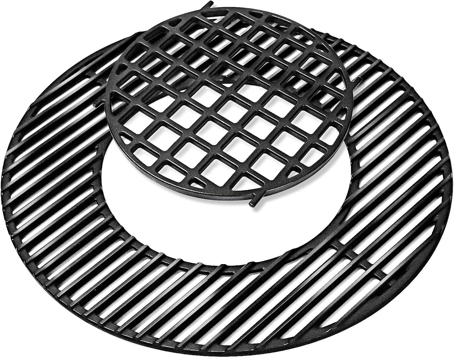 Uniflasy Cast Iron Cooking Grate for Weber 22 inch Kettle Grills, Gourmet BBQ System, One-Touch, Bar-B-Kettle, Master-Touch, Performer, for Weber 22.5 inch Original Kettle Premium Charcoal Grill, 8835