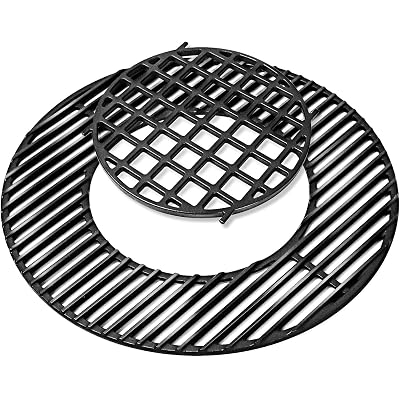 Uniflasy Cast Iron Cooking Grate for Weber 22 inch Kettle Grills, Gourmet BBQ System, One-Touch, Bar-B-Kettle, Master-Touch, Performer, for Weber 22.5 inch Original Kettle Premium Charcoal Grill, 8835
